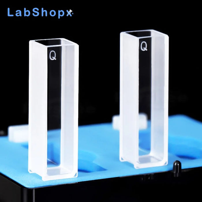 2 pcs Quartz Cuvette Cells10mm for Spectrophotometer Lab | LABSHOPX