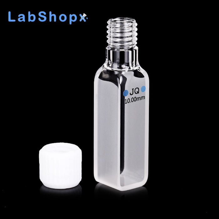 3.5ml Quartz Cuvette Cell with Screw Cap 10mm for Chemistry | LABSHOPX