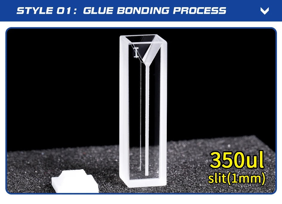 350ul-1750ul Micro IR Quartz Cuvette Cells with Lid Slit 1-5mm | LABSHOPX
