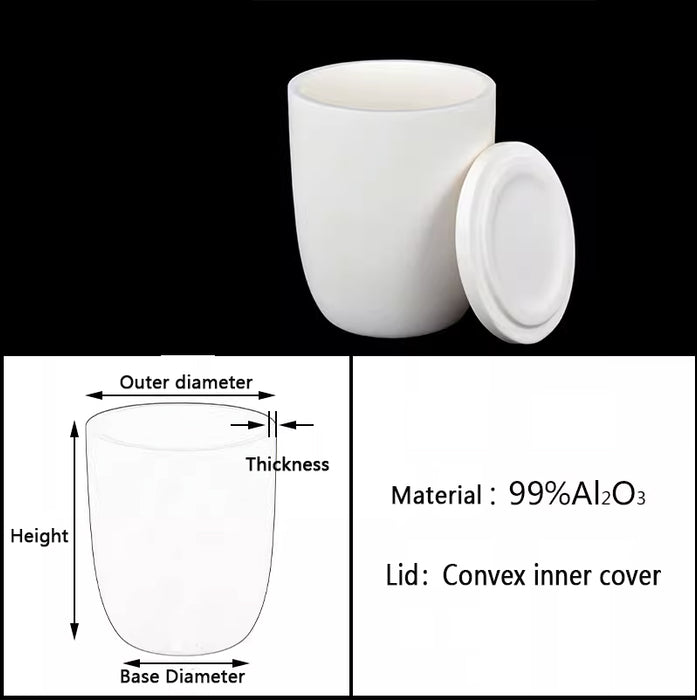 99% Ceramic Alumina Crucibles Aluminum Oxide Crucible Arc | LABSHOPX