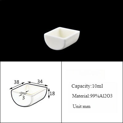 Alumina Crucible Boat Ceramic High Alumina Colmbustion Boat| LABSHOPX