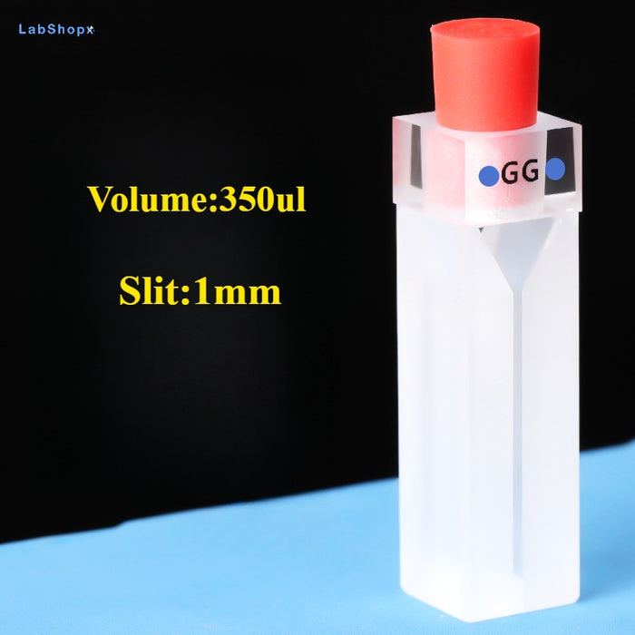 Glass Fluorescence Cuvette 10mm Cell with PTFE Stopper| LABSHOPX