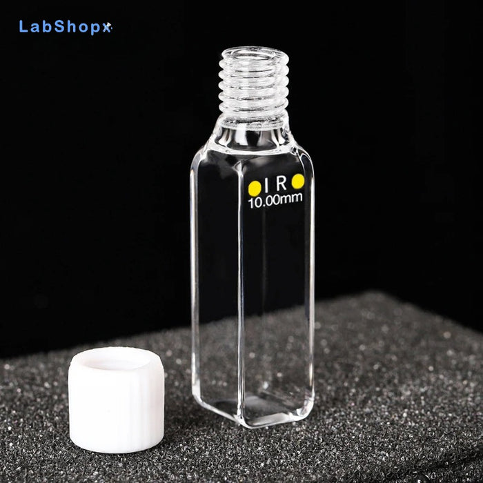 Infrared Quartz Fluorescence Cuvette 10mm Cell with Screw Cap | LABSHOPX
