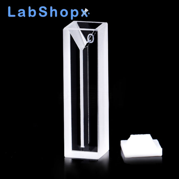 10mm Micro Quartz Cuvette with Lid 2 Sides Clear Cells | LABSHOPX