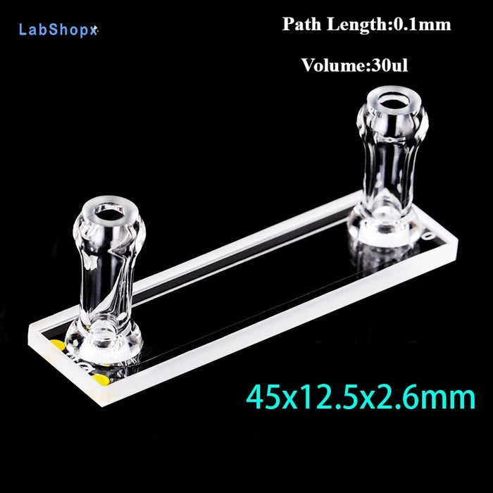 30-600ul Optical UV Flow Quartz Cuvette Cell with Two Tubes | Labshopx