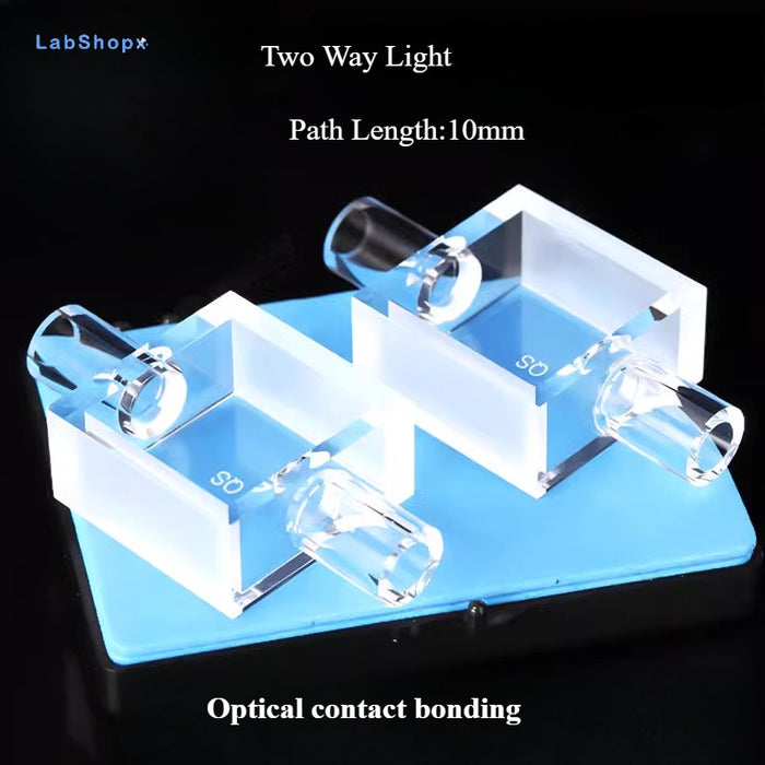 Quartz Flow Cuvettes Smaple Cells Customized Two Way Light| Labshopx
