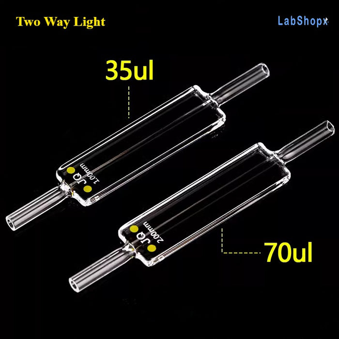 Quartz Micro Flow Cell 10mm Quartz Cuvettes Two Way Light | Labshopx
