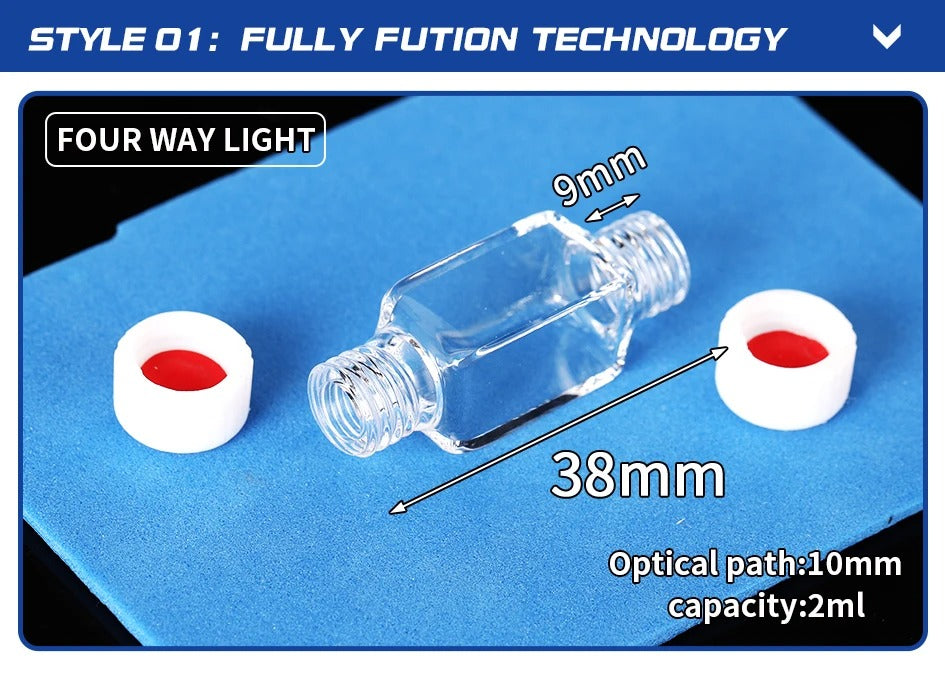Quartz Fluorescent Flow Colorimetric Dish Four-Way Light | Labshopx