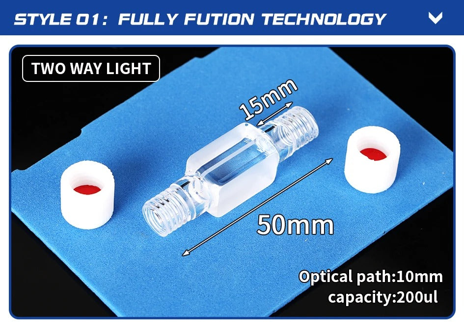 Quartz MicroFlow Cell Spiral Colorimetric Dish UV Transparent | Labshopx