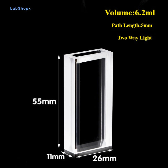 3.5/6.2ml Quartz Sample Flow Cells Quartz Cuvettes 3/5mm | Labshopx