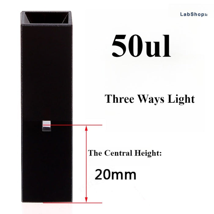 Sub-Micro Fluorescence Quartz Cell with Black Walls for Lab | LABSHOPX