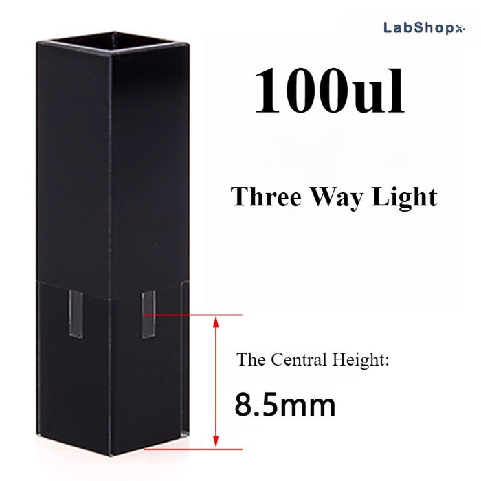 100ul Sub-Micro Quartz Fluorescence Cuvette with Lid 10mm Cells | LABSHOPX