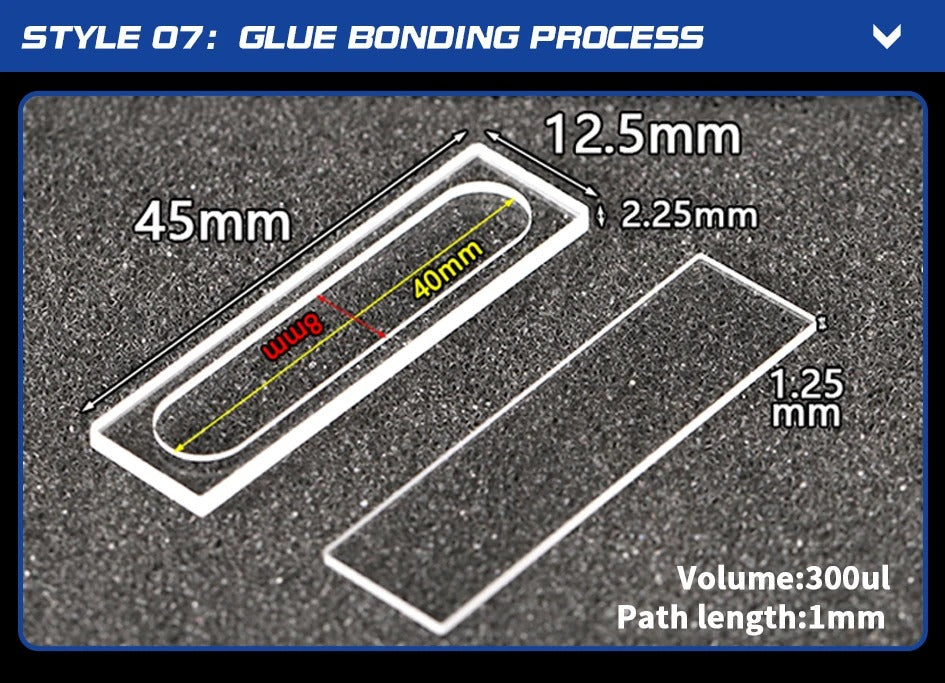 Quartz Sample Cell 0.1-2mm Quartz Flow Cuvettes | Labshopx