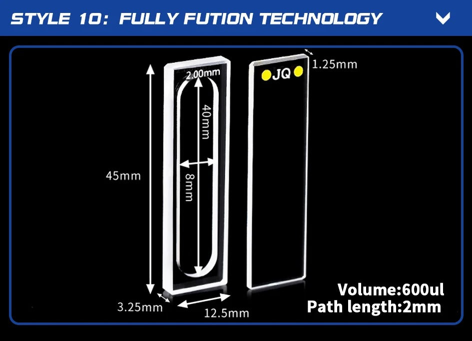 Quartz Sample Cell 0.1-2mm Quartz Flow Cuvettes | Labshopx