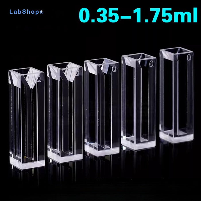 Micro Quartz Fluorescence Cuvette Quartz Cell Four Way Light| LABSHOPX