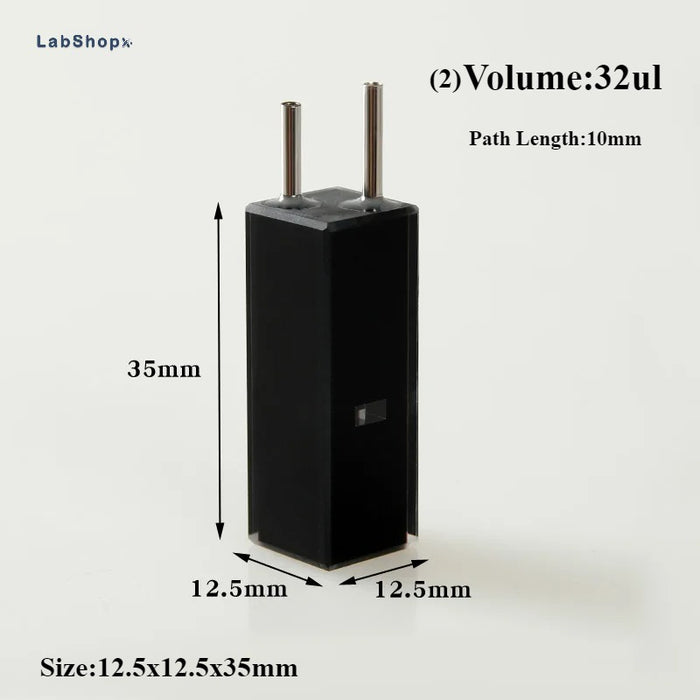 Quartz Fluorescence Flow Cuvette with Stainless Tube | Labshopx