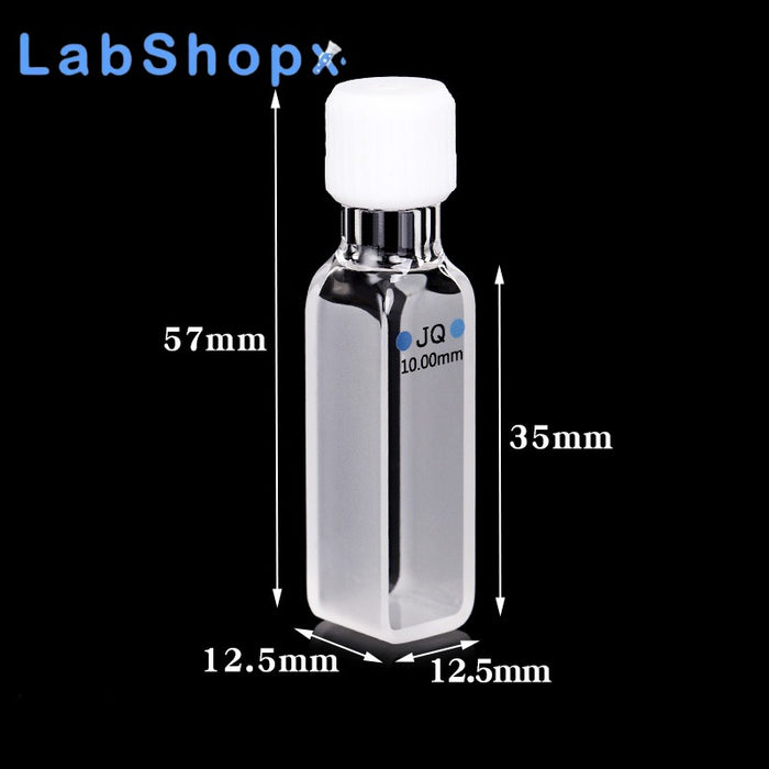 3.5ml Quartz Cuvette Cell with Screw Cap 10mm for Chemistry | LABSHOPX