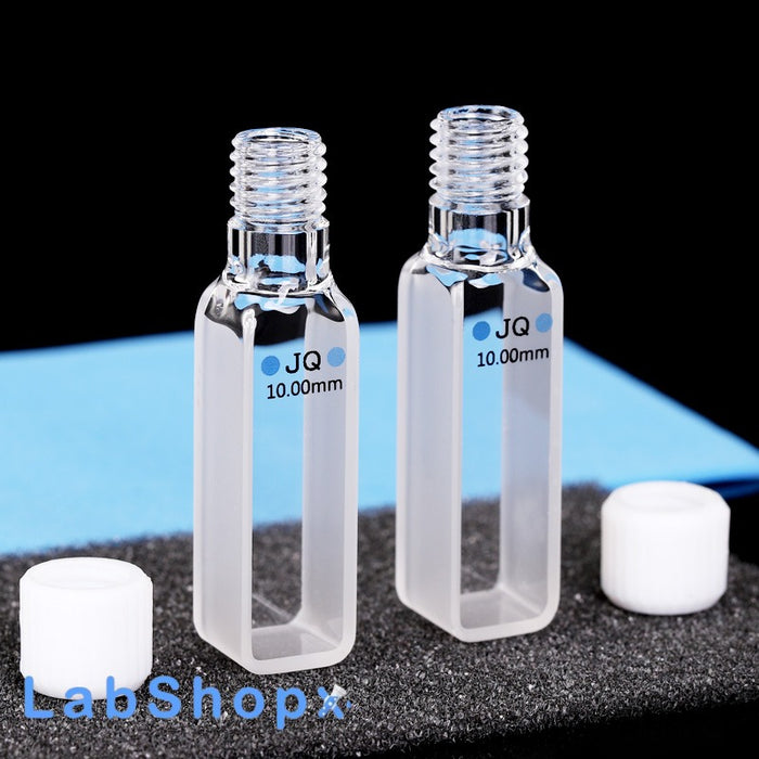 3.5ml Quartz Cuvette Cell with Screw Cap 10mm for Chemistry | LABSHOPX
