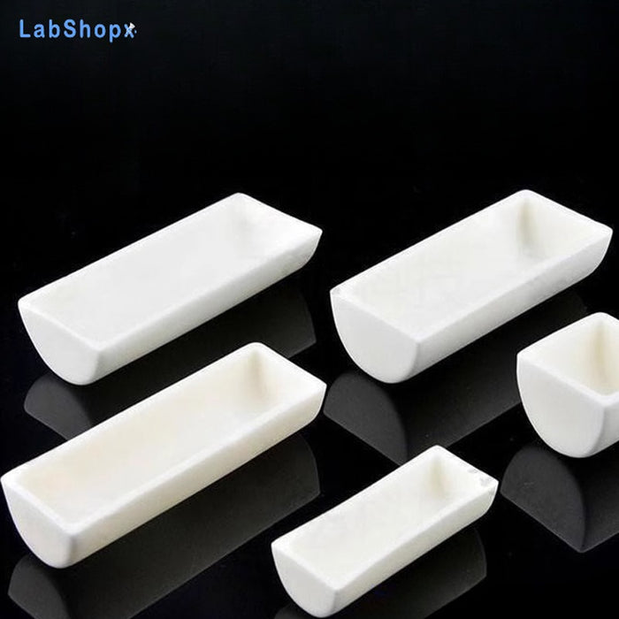 Alumina Crucible Boat Ceramic High Alumina Colmbustion Boat| LABSHOPX