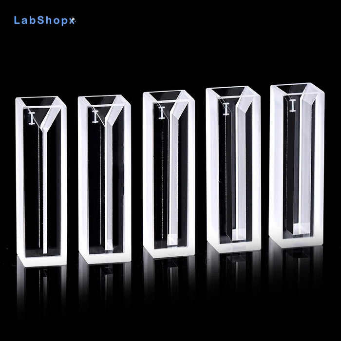 350ul-1750ul Micro IR Quartz Cuvette Cells with Lid Slit 1-5mm | LABSHOPX