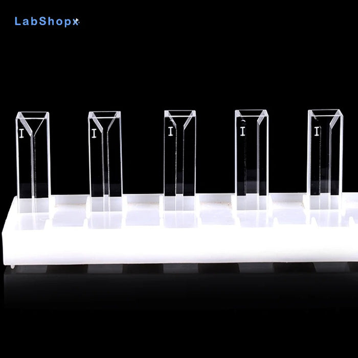 350ul-1750ul Micro IR Quartz Cuvette Cells with Lid Slit 1-5mm | LABSHOPX