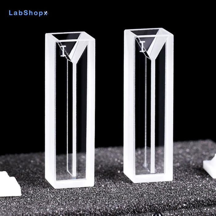 350ul-1750ul Micro IR Quartz Cuvette Cells with Lid Slit 1-5mm | LABSHOPX