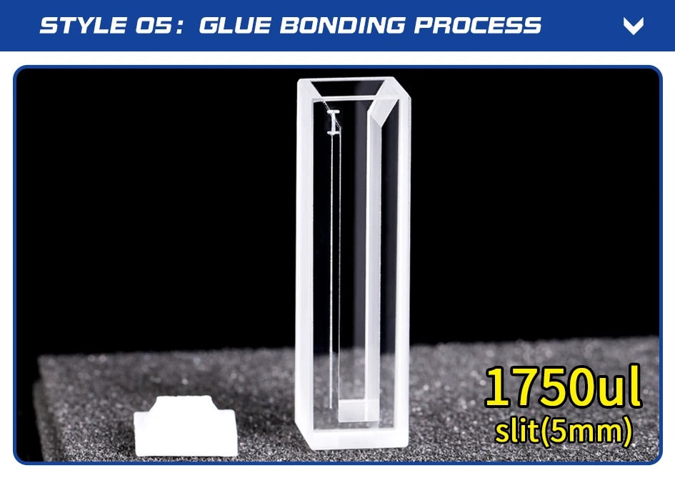 350ul-1750ul Micro IR Quartz Cuvette Cells with Lid Slit 1-5mm | LABSHOPX