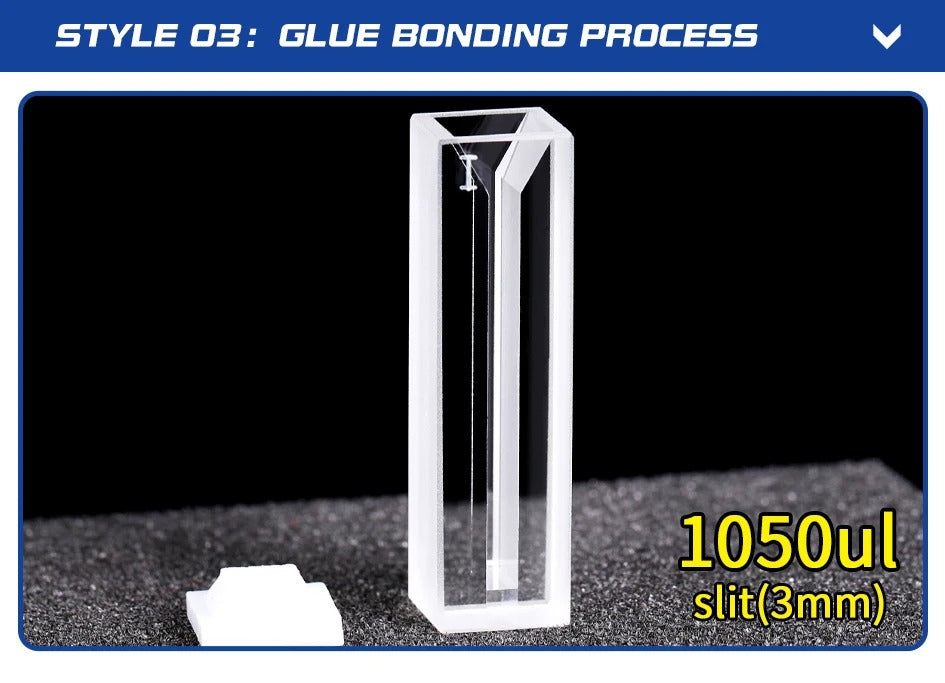350ul-1750ul Micro IR Quartz Cuvette Cells with Lid Slit 1-5mm | LABSHOPX