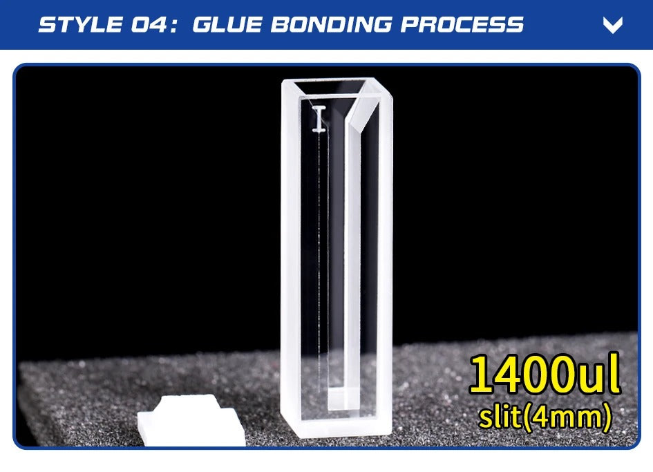 350ul-1750ul Micro IR Quartz Cuvette Cells with Lid Slit 1-5mm | LABSHOPX