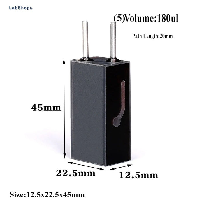 Quartz Fluorescence Flow Cuvette with Stainless Tube | Labshopx