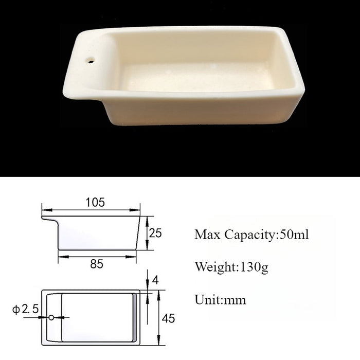 99Al2o3 Alumina Ceramic Corundum Boat High Alumina with Hole| LABSHOPX