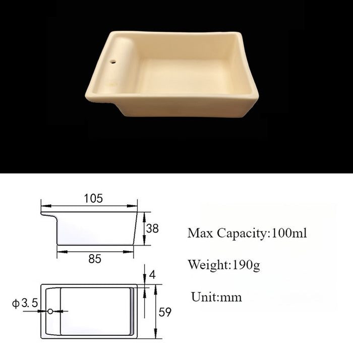 99Al2o3 Alumina Ceramic Corundum Boat High Alumina with Hole| LABSHOPX