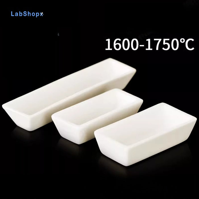 99Alumina Ceramic Aluminum Melting Crucible Boats Trapezoid | LABSHOPX