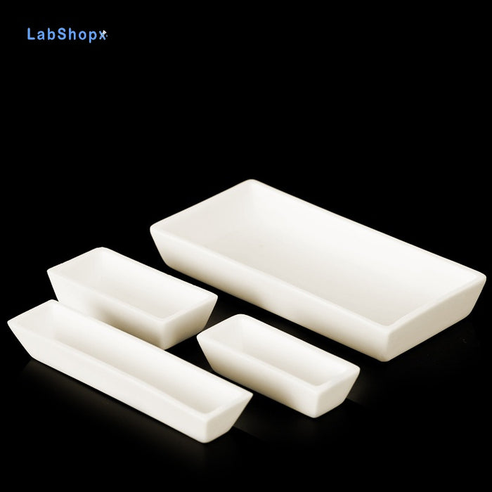 99Alumina Ceramic Aluminum Melting Crucible Boats Trapezoid | LABSHOPX