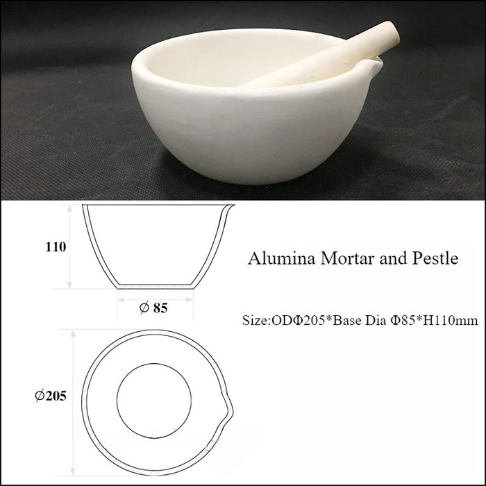 99High Pure Alumina Ceramic Mortar and Pestle Wear-Resisting | Labshopx