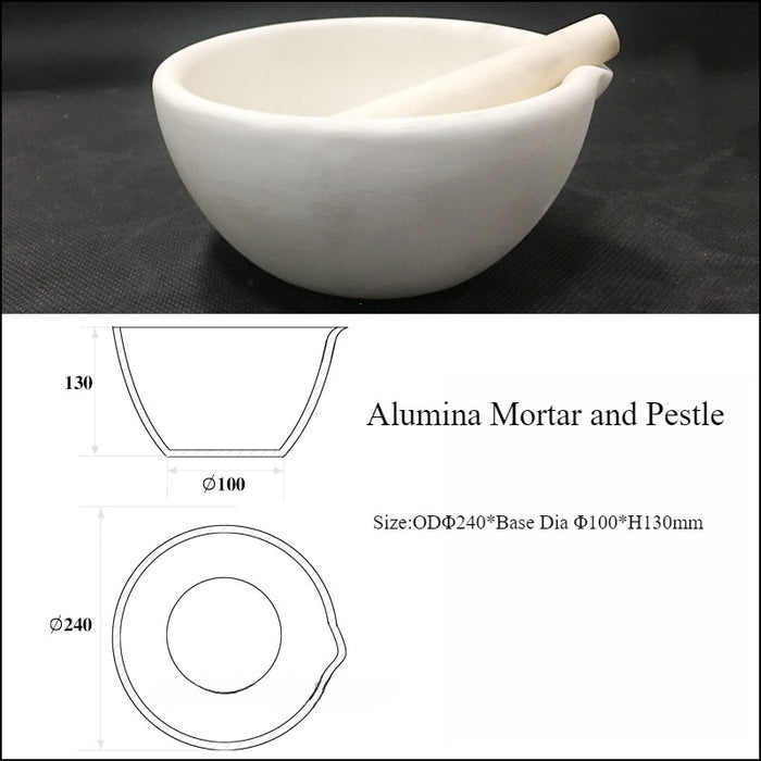 99High Pure Alumina Ceramic Mortar and Pestle Wear-Resisting | Labshopx