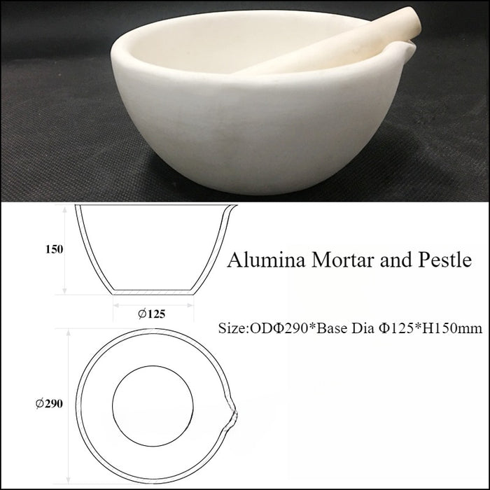 99High Pure Alumina Ceramic Mortar and Pestle Wear-Resisting | Labshopx