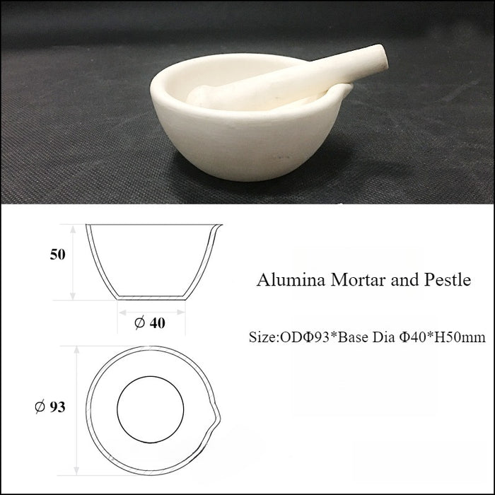 99High Pure Alumina Ceramic Mortar and Pestle Wear-Resisting | Labshopx