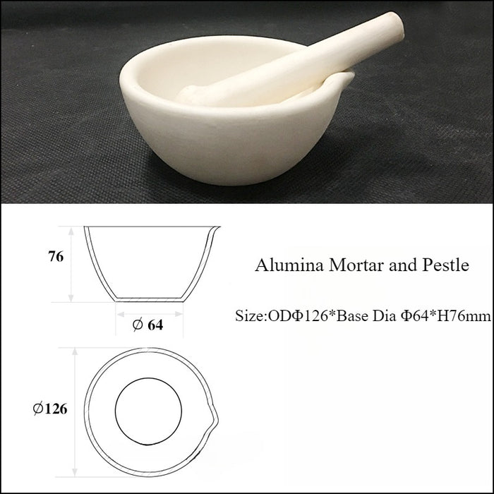 99High Pure Alumina Ceramic Mortar and Pestle Wear-Resisting | Labshopx