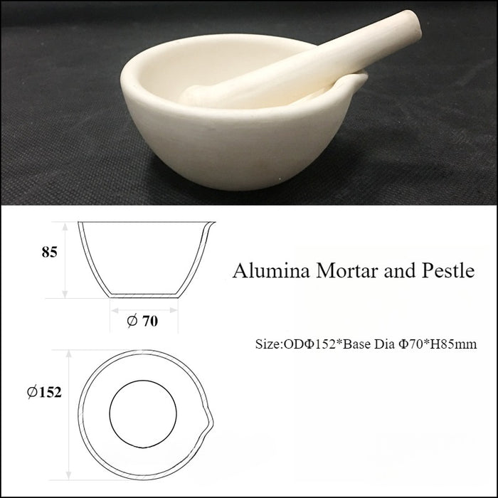 99High Pure Alumina Ceramic Mortar and Pestle Wear-Resisting | Labshopx