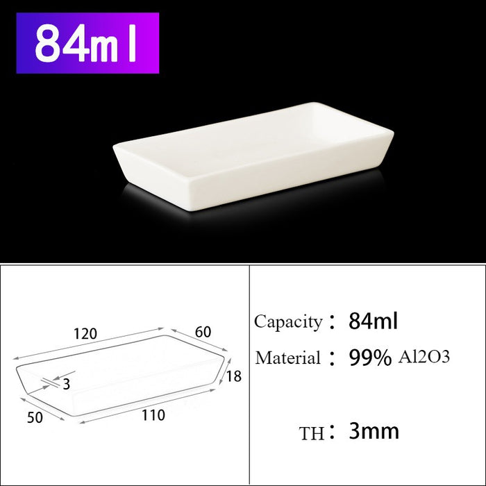 99Alumina Ceramic Aluminum Melting Crucible Boats Trapezoid | LABSHOPX