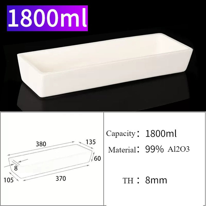 99Alumina Ceramic Aluminum Melting Crucible Boats Trapezoid | LABSHOPX