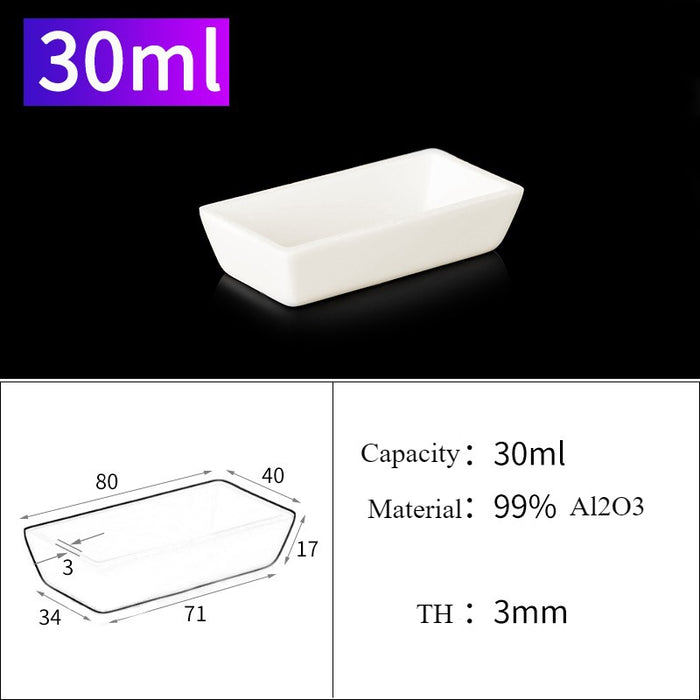 99Alumina Ceramic Aluminum Melting Crucible Boats Trapezoid | LABSHOPX