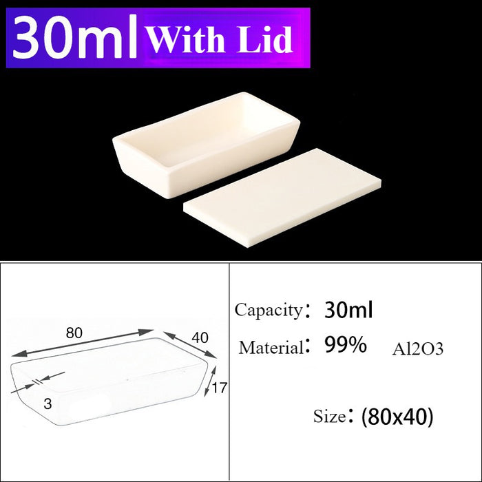 99Alumina Ceramic Aluminum Melting Crucible Boats Trapezoid | LABSHOPX