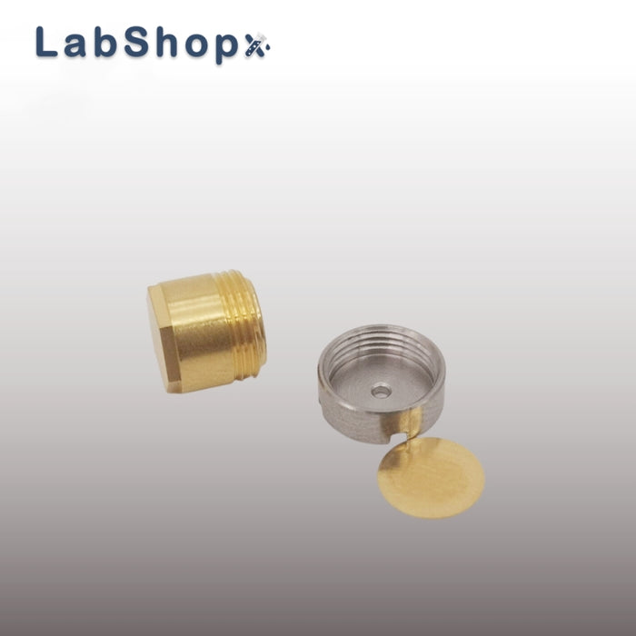 100μl Reusable High Pressure Sample Crucible with Lid/Seal Gold Plated for Netzsch 6.239.2-92.8.00 | LABSHOPX