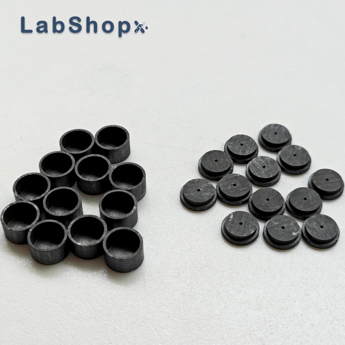 60μl Graphite Pans with Lids OD5mm H5mm Same Size As Rigaku 8592A3 for Rigaku Graphite Crucible | LABSHOPX