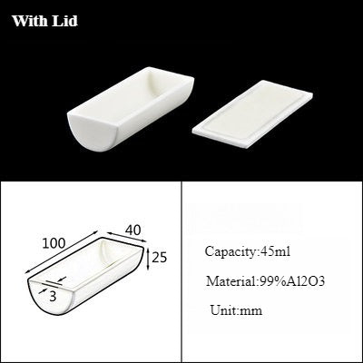 Alumina Crucible Boat Ceramic High Alumina Colmbustion Boat| LABSHOPX