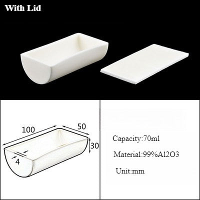 Alumina Crucible Boat Ceramic High Alumina Colmbustion Boat| LABSHOPX