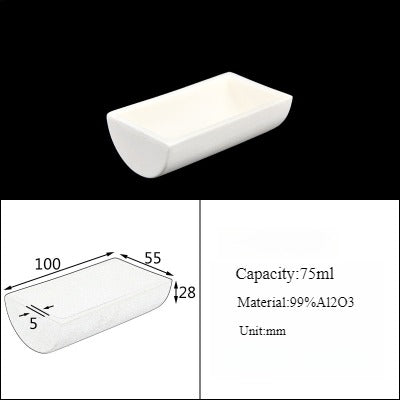 Alumina Crucible Boat Ceramic High Alumina Colmbustion Boat| LABSHOPX