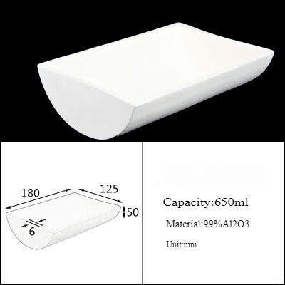 Alumina Crucible Boat Ceramic High Alumina Colmbustion Boat| LABSHOPX